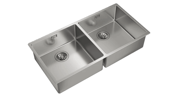 Teka Undermount stainless steel sink with two bowls|Be Linea RS15 2B 860