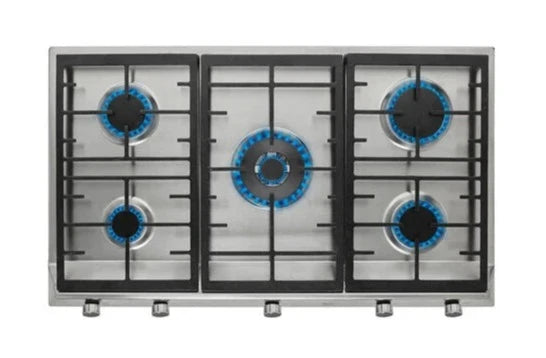 Teka Gas hob with 5 high efficiency burners and cast iron grills in 90 cm of natural gas|EX 90.1 5G AI AL DR CI